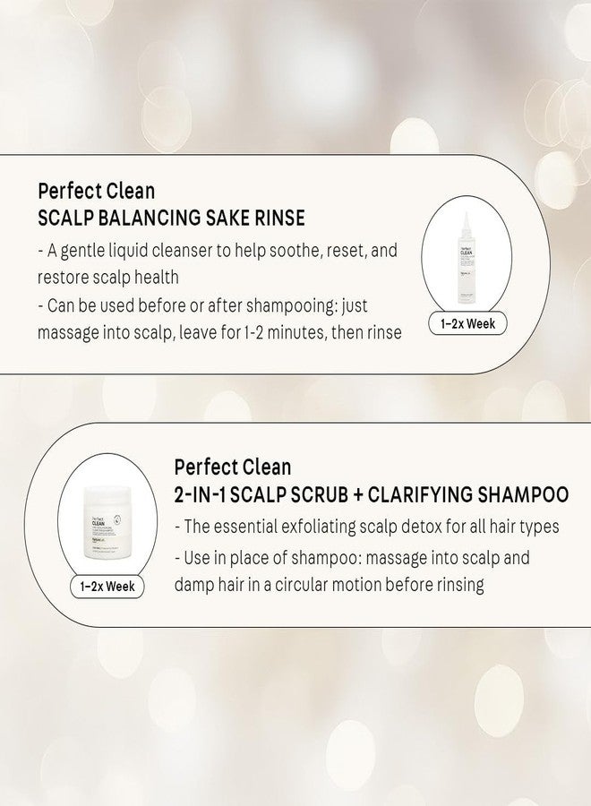 NatureLab. TOKYO NatureLab.TOKYO Perfect Clean Clarifying Scalp Scrub 2-in-1 Shampoo and Scalp Scrub Hair Treatment (8.1 oz) & Perfect Clean Scalp Balancing Sake Rinse (7 oz) - Image 2