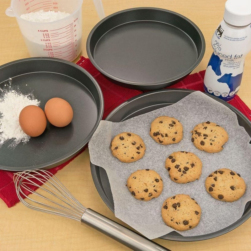 Zipron Pizza Pans 1023114121 Inches Set of 3 Stainless Steel Pizza Pan Black Non Stick Pizza Baking Pans Pizza Oven Pans Tray Round Serving Plate for Pie Cookie Pizza Cake Baking Grilling - Image 5