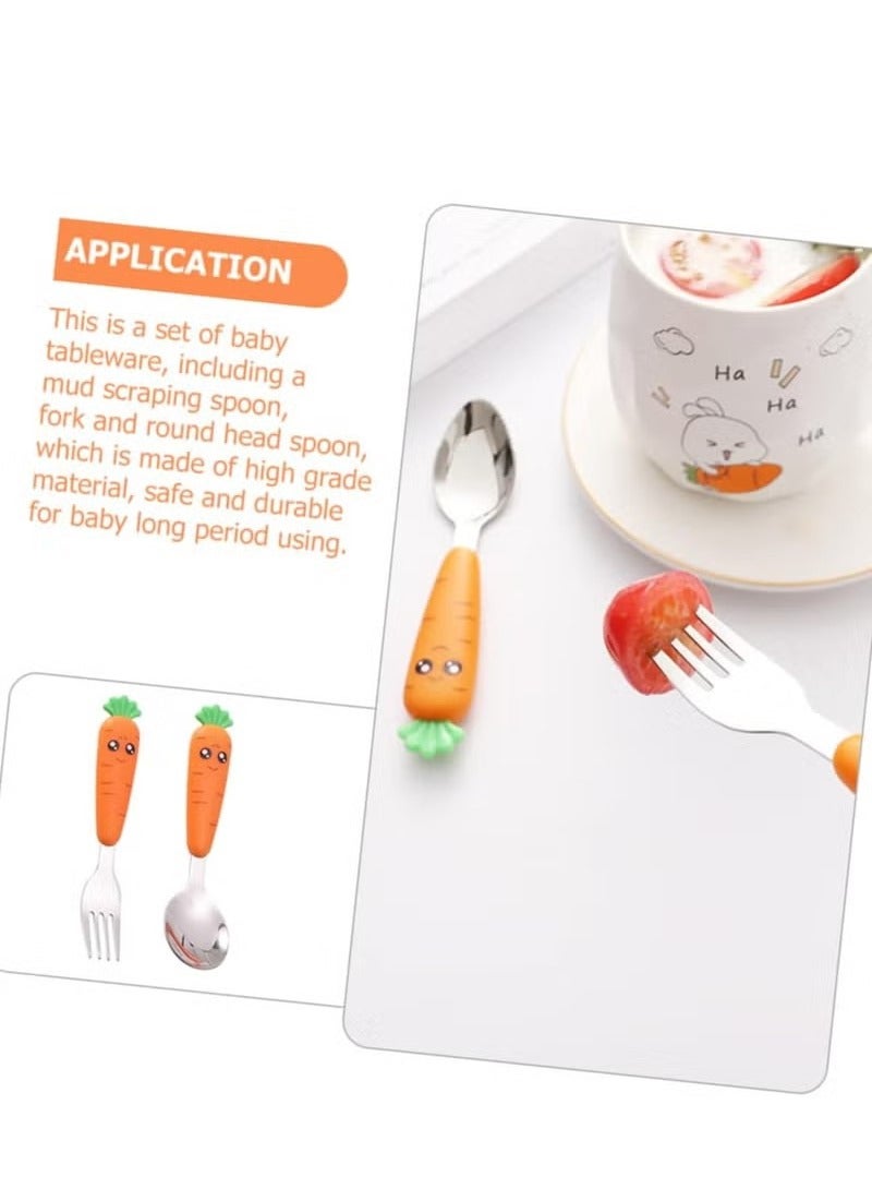 Toddler Utensils with Case - Stainless Steel Self-Feeding Kids Spoons and Forks Set, Travel Cutlery Set for Baby Child Ages 18 Months+  - Image 3