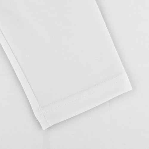 palglg Mens Long Sleeve Muscle Slim Fitted Cotton Henley T-Shirt with Buttons White L - Image 5