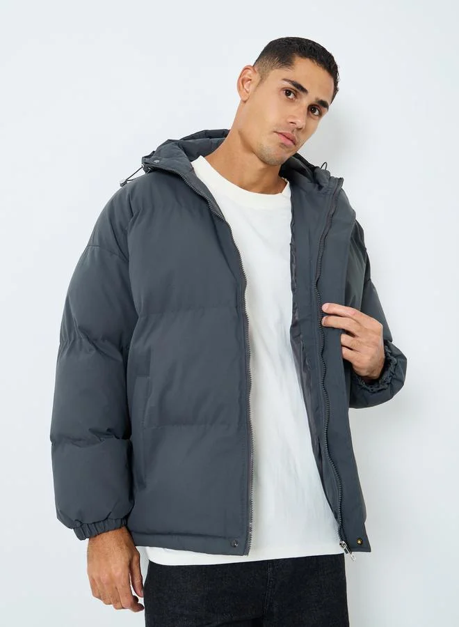 Styli Styli Men Oversized Hooded Puffer Jacket