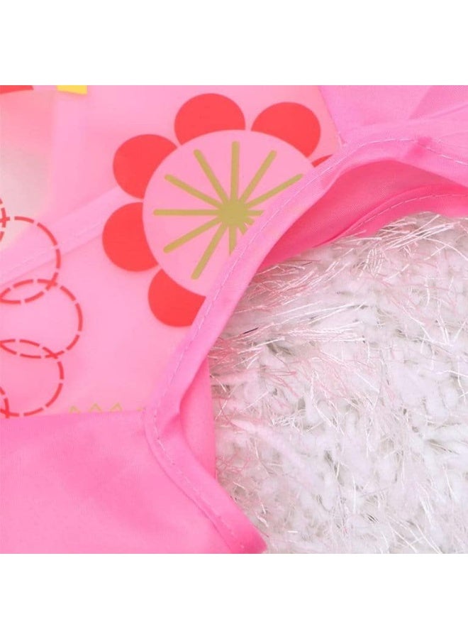 SUPAAR 2 Pcs Baby Bib Waterproof Long Sleeve Bib Unisex Feeding Bibs Apron Lovely Cute Cartoon Bibs for Infant Toddler Pink - Image 5
