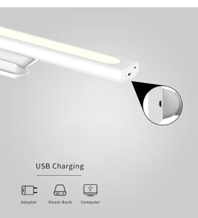 Gesto Magnetic Recharbale Desk Lamp – 3 Color Under Cabinet Light With Adjustable Brightness | Desk Light for Office Table,Study Table Lamp For Students | Study Lamp Or Battery Operated Reading Lights - Image 2