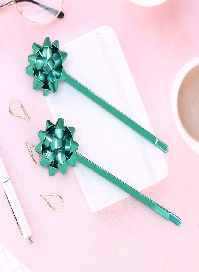 MOLOCH 6Pack Christmas Bow Hair Clip Hairpin Headdress Hair Bows Alligator Clips For Woman (red green silver) - Image 4