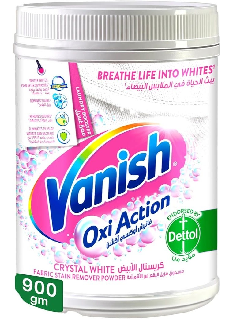 Vanish Oxi Action Crystal White Fabric Stain Remover Powder, 900g