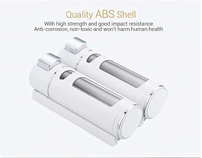 Indianstore4all soap Dispenser Wall Mounted for Bathroom Wash Basin Liquid Sanitizer Shower Gel Dish Wash Soap Dispenser for Bathroom Kitchen 400Ml Pack of 1 Capsule White Plastic White - Image 5
