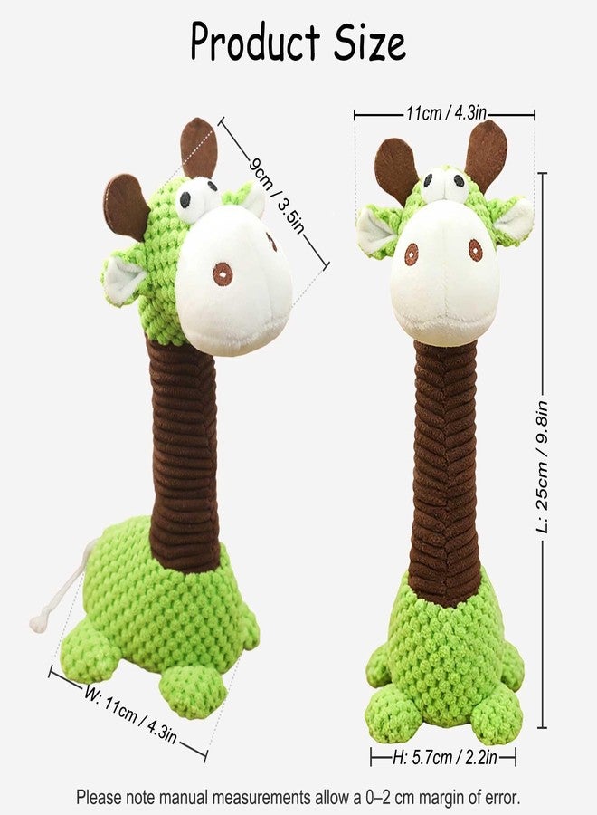 TONYFY 7 Styles Squeaky Plush Dog Toys for Small Dogs, Cute Long Neck Animal Puppy Teething Chew Toy for Boredom Relief, Interactive Pet Plaything for Indoor & Outdoor (Green Deer) - Image 3