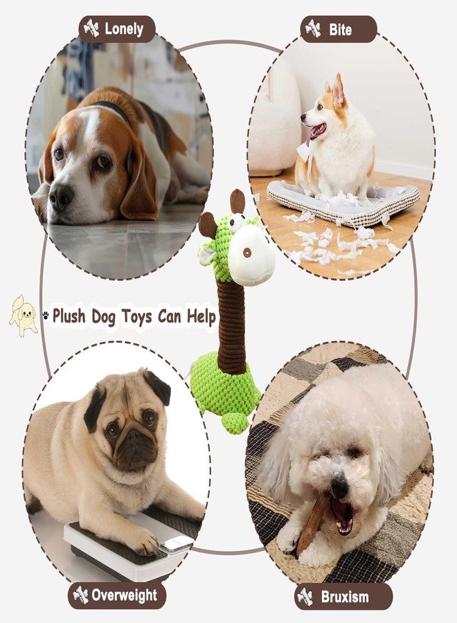TONYFY 7 Styles Squeaky Plush Dog Toys for Small Dogs, Cute Long Neck Animal Puppy Teething Chew Toy for Boredom Relief, Interactive Pet Plaything for Indoor & Outdoor (Green Deer) - Image 4