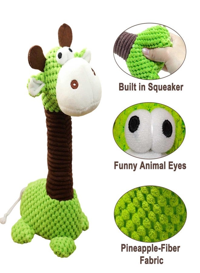 TONYFY 7 Styles Squeaky Plush Dog Toys for Small Dogs, Cute Long Neck Animal Puppy Teething Chew Toy for Boredom Relief, Interactive Pet Plaything for Indoor & Outdoor (Green Deer) - Image 2