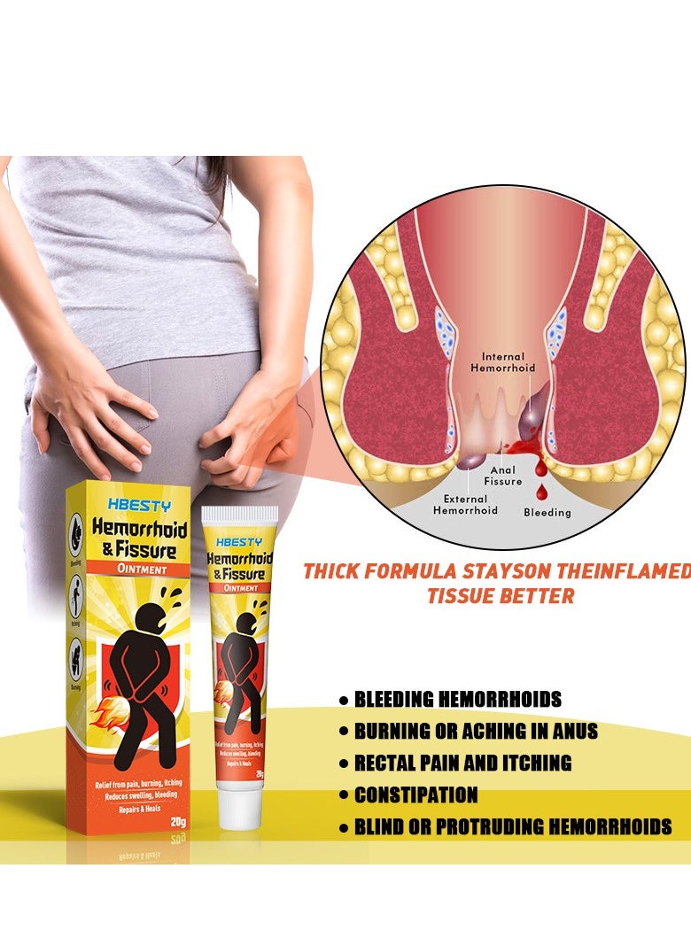 HBESTY - Hemorrhoids Removal Ointment Medicine Pain Relief Cream Internal Hemorrhoids Piles External Anal Fissure Health Care - Image 1