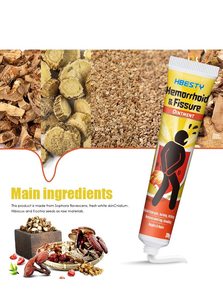 HBESTY - Hemorrhoids Removal Ointment Medicine Pain Relief Cream Internal Hemorrhoids Piles External Anal Fissure Health Care - Image 1