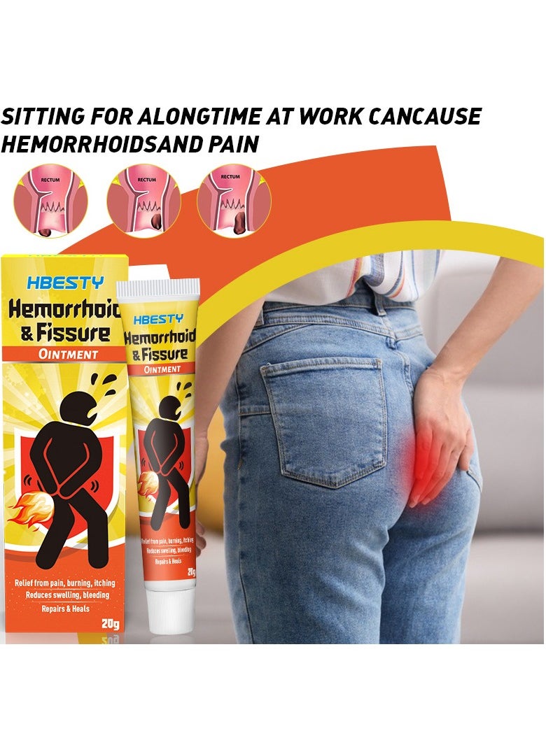 HBESTY - Hemorrhoids Removal Ointment Medicine Pain Relief Cream Internal Hemorrhoids Piles External Anal Fissure Health Care - Image 1