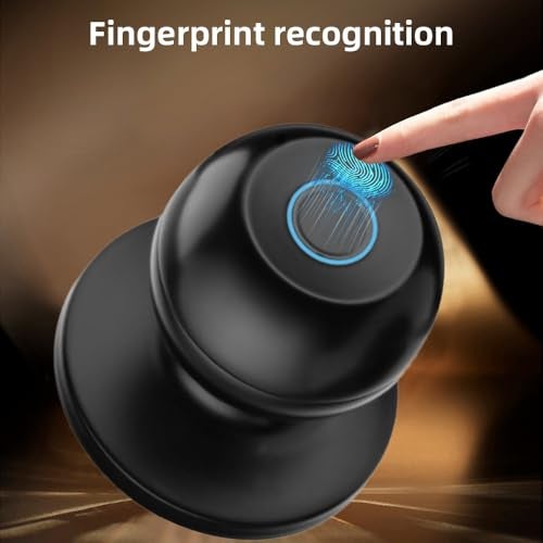 Swokely Smart Lock Keyless Entry Door Lock Fingerprint Door Knob TY App Remote Operation TypeC Port Rechargeable Battery BT 3in1 FingerprintKeyApp Door Lock for 3555mm Office Home Bedroom Door - Image 3