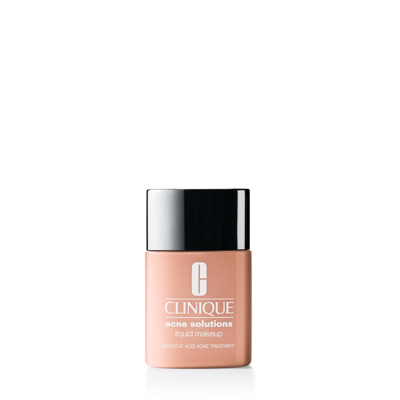 CLINIQUE Clinique Acne Solutions Liquid Foundation Makeup With Salicylic Acid For Dry Combination to Oily Skin Types  Medium Coverage Natural Matte Finish Ivory 10 Fl Oz