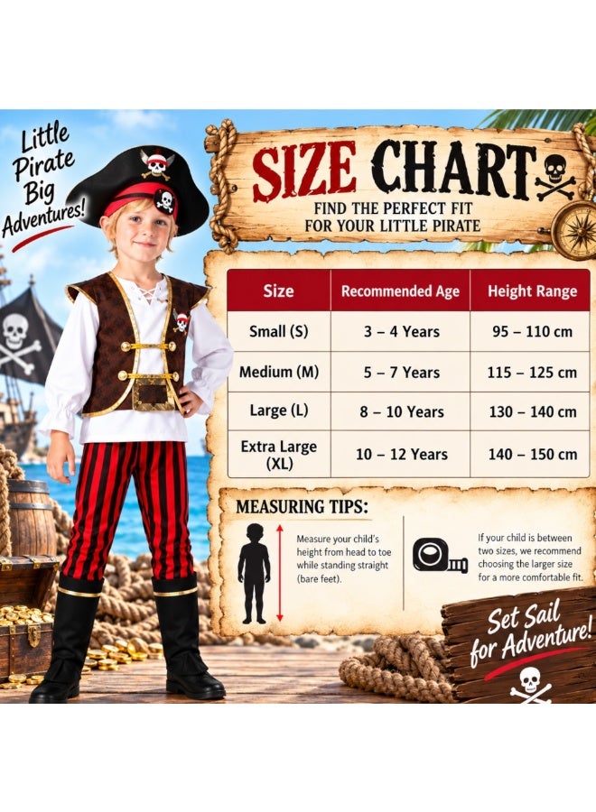 Doodle Kiddo Pirate Costume Set for Kids - Image 4