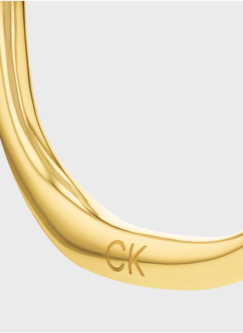 CALVIN KLEIN - Ionic Plated Hoop Earrings - Image 1