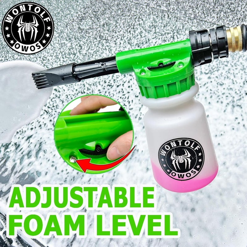 Wontolf Car Wash Foam Gun Foam Cannon + Car Wash Soap - Microfiber Wash Mitt - Car Foam Sprayer Foam Blaster - Connects to Garden Hose - Car Wash Kit - Car Accessories for Men - Image 5