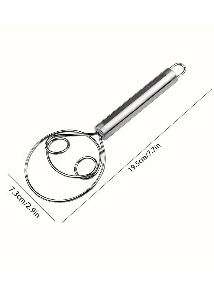 Goolsky Stainless Steel Manual Dough Mixer & Egg Beater - Versatile Kitchen Gadget for Baking and Cooking, No Electricity Needed - Image 3