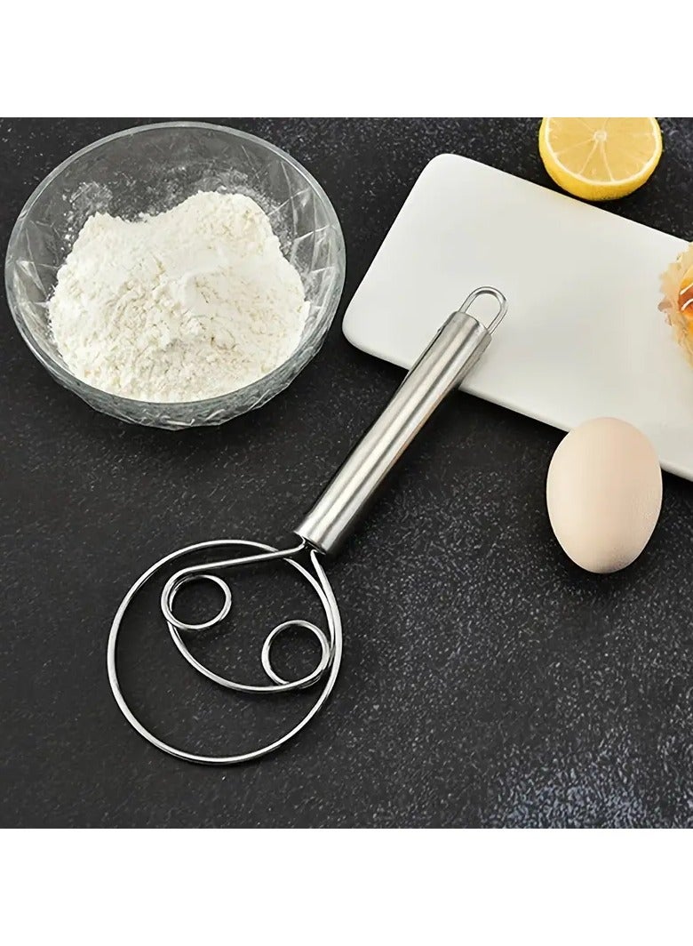 Goolsky Stainless Steel Manual Dough Mixer & Egg Beater - Versatile Kitchen Gadget for Baking and Cooking, No Electricity Needed - Image 4