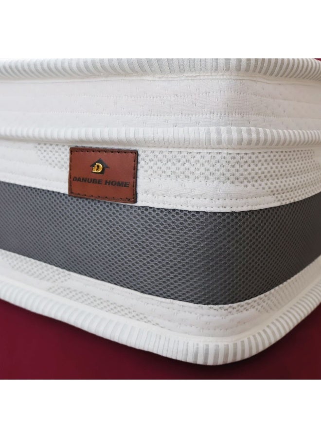 DANUBE HOME Copper Pocket Spring Antibacterial And Infused Memory Foam Mattress|Medium Firm Feel|Super King Bed Mattress|Spine Balance For Pressure Relief Thickness 25 Cm -Made In Italy - Image 1