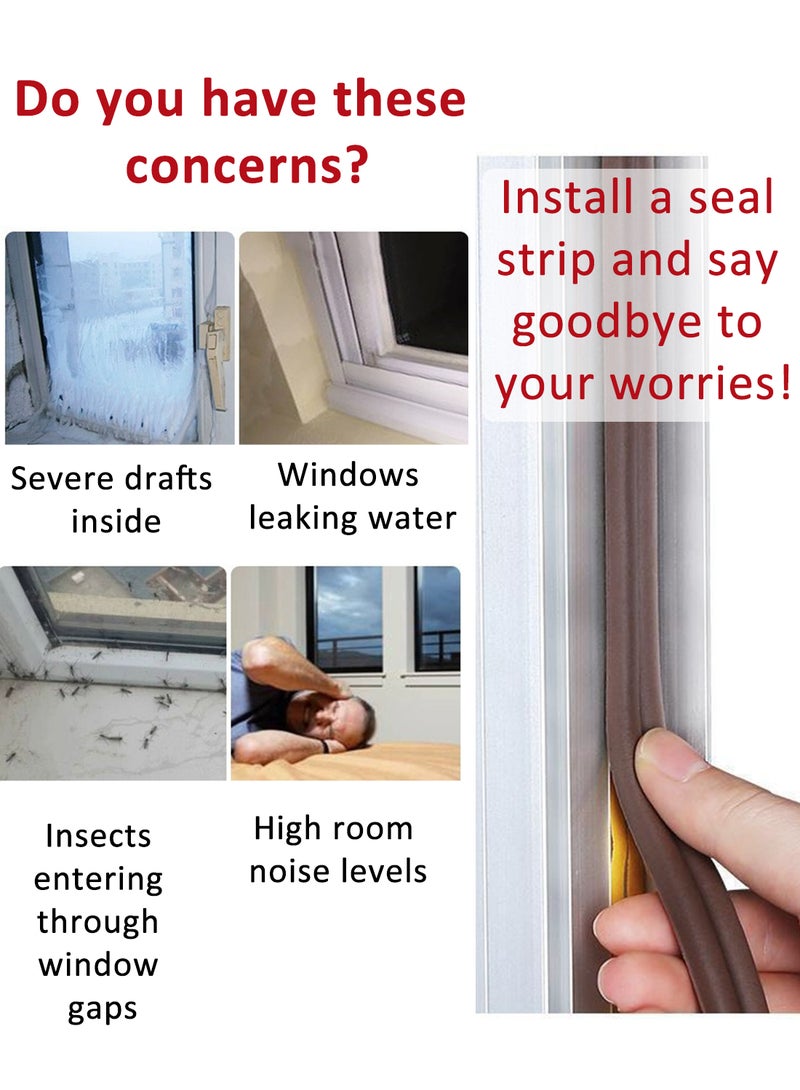 أل آند وين مانع تسرب الباب على شكل D، شريط مطاطي عازل للضوضاء عازل للصوت ذاتي اللصق لباب شاحنة السيارة (5 م أسود) - Image 4