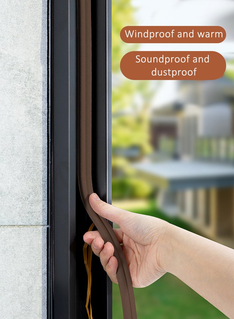 أل آند وين مانع تسرب الباب على شكل D، شريط مطاطي عازل للضوضاء عازل للصوت ذاتي اللصق لباب شاحنة السيارة (5 م أسود) - Image 5