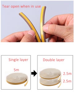 l&wen D-Shape Door Seal, Rubber Weather Stripping, Self-Adhesive Car Truck Door Soundproof Noise Insulation (5m Black)  - Image 3