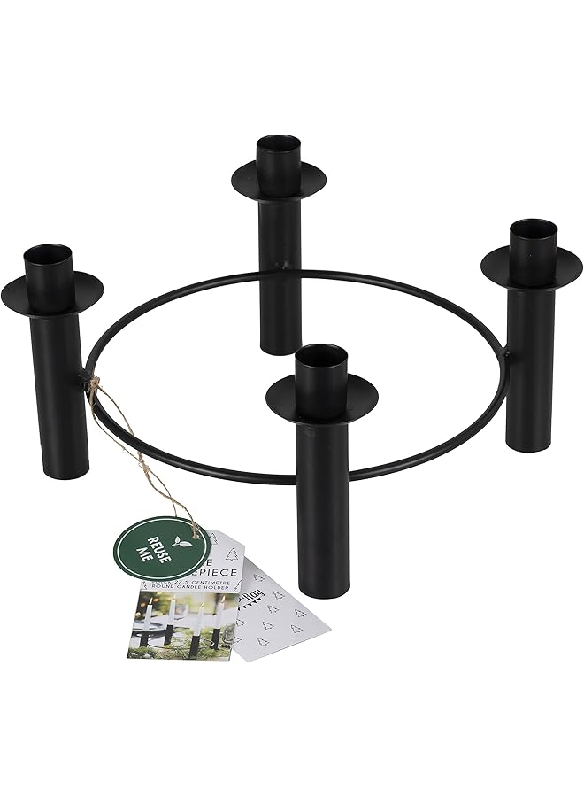 Ginger Ray Black Round Candle Holder - Image 4