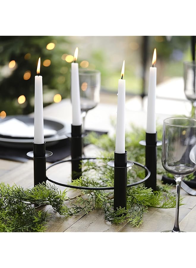 Ginger Ray Black Round Candle Holder - Image 1