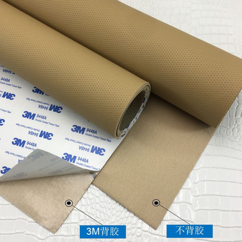 Self-Adhesive Leather Perforated Pattern Car Door Panel Steering Wheel Roof Cloth Headrest Packaging Box Diy Handmade 3M Rubber Leather - Image 4