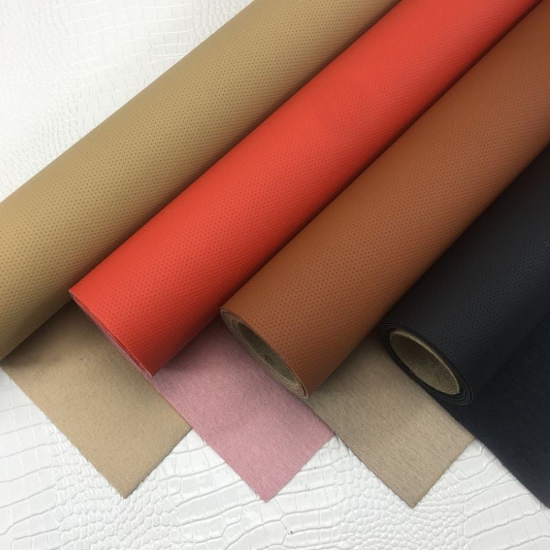 Self-Adhesive Leather Perforated Pattern Car Door Panel Steering Wheel Roof Cloth Headrest Packaging Box Diy Handmade 3M Rubber Leather - Image 2
