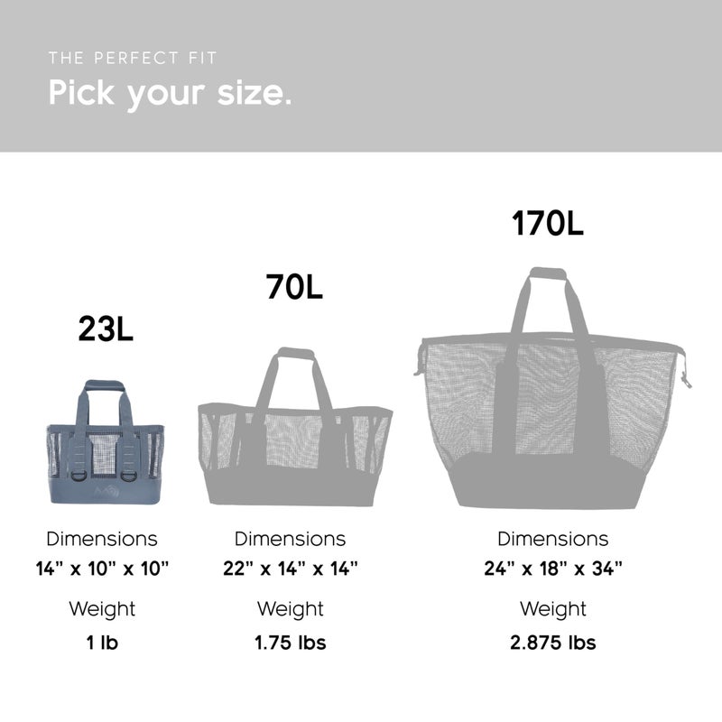 MISSION Boat Gear CASSI Boat Bag, Waterproof Bottom Mesh Beach Bag, Heavy-Duty Outdoor Tote for Boat, Beach, Grocery, Travel & Pool, Premium Marine Gear Carryall - Image 5