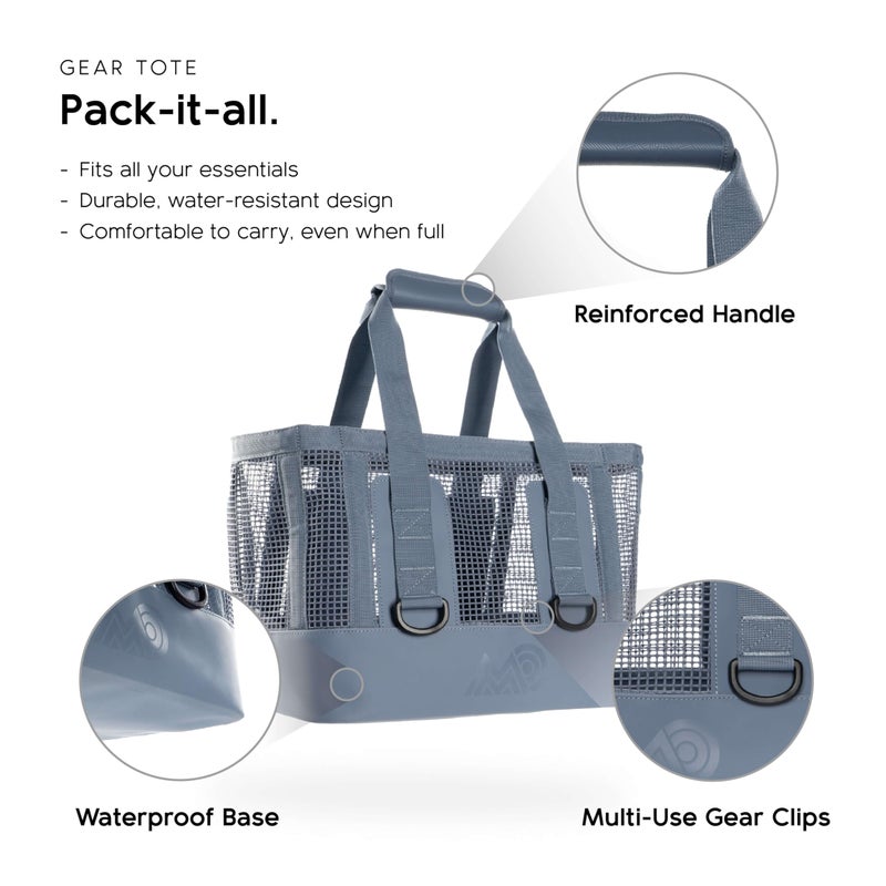 MISSION Boat Gear CASSI Boat Bag, Waterproof Bottom Mesh Beach Bag, Heavy-Duty Outdoor Tote for Boat, Beach, Grocery, Travel & Pool, Premium Marine Gear Carryall - Image 3