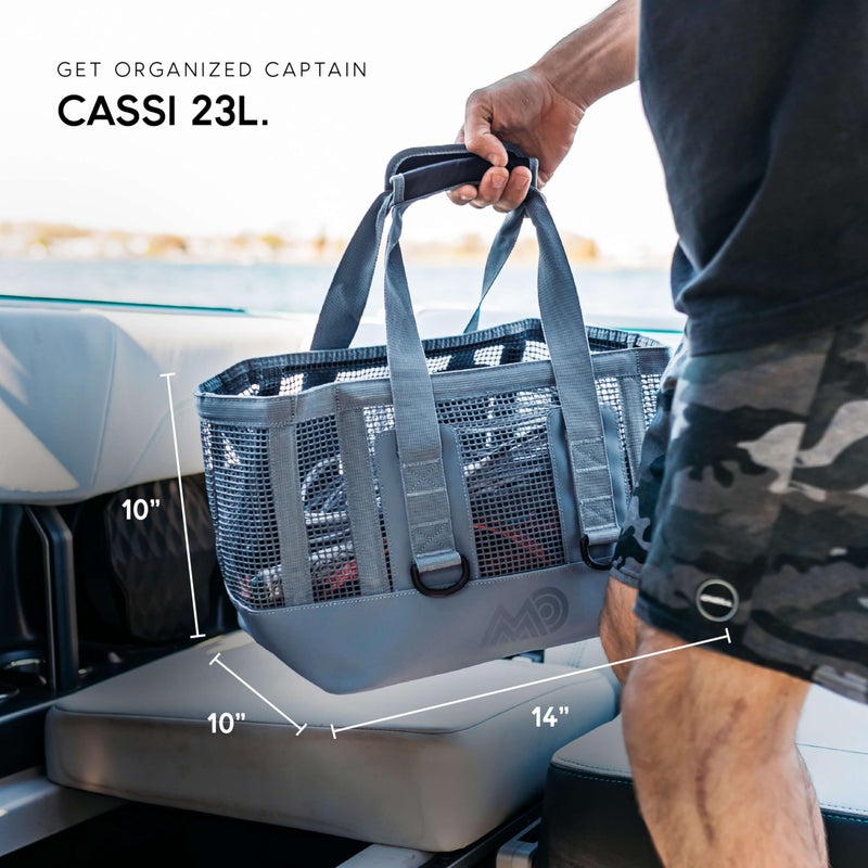 MISSION Boat Gear CASSI Boat Bag, Waterproof Bottom Mesh Beach Bag, Heavy-Duty Outdoor Tote for Boat, Beach, Grocery, Travel & Pool, Premium Marine Gear Carryall - Image 2
