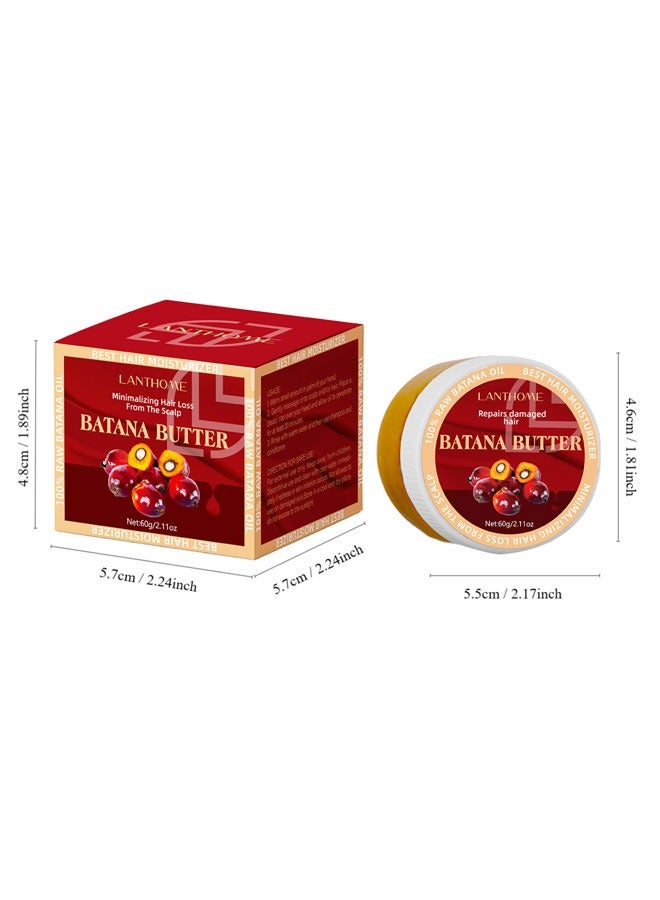 Lanthome Hair Butter Pure Raw Batana Oil Hair Butter 60g Dark and thick Gentle Moisturizing Hair Roots for All Hair Types  - Image 2