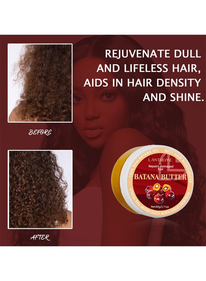 Lanthome Hair Butter Pure Raw Batana Oil Hair Butter 60g Dark and thick Gentle Moisturizing Hair Roots for All Hair Types  - Image 3