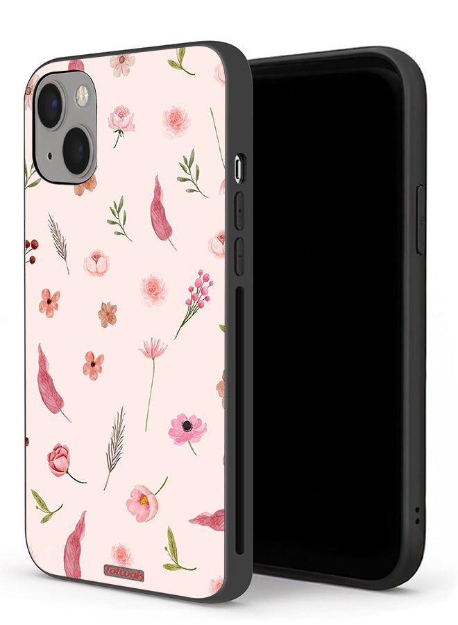 Tolwak Apple iPhone 13 Protective Case Leaves And Roses Pattern - Image 1