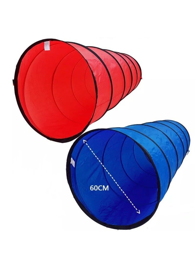 BiJun Red Blue Tunnel Tube 60*180 Kindergarten Infant Children Tunnel Tube Drilling Hole Play House Indoor Amusement Park - Image 4