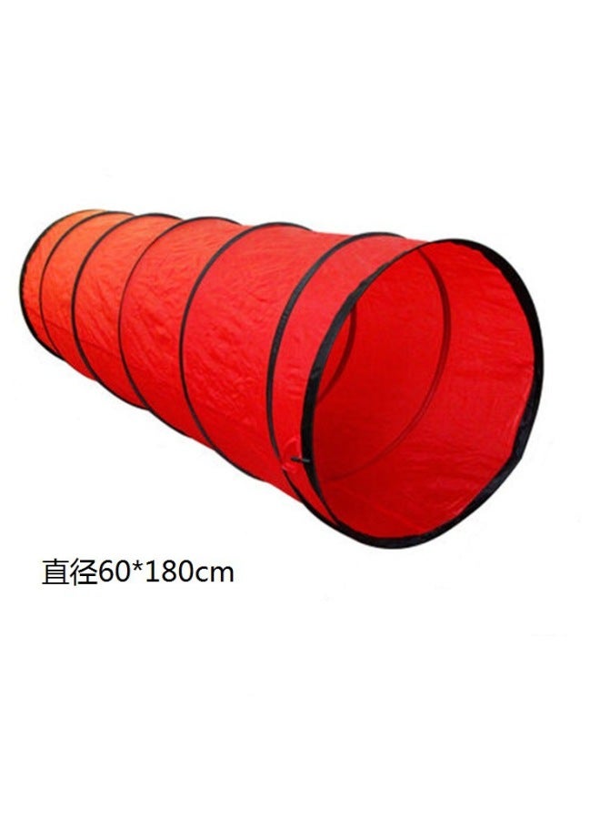 BiJun Red Blue Tunnel Tube 60*180 Kindergarten Infant Children Tunnel Tube Drilling Hole Play House Indoor Amusement Park - Image 2