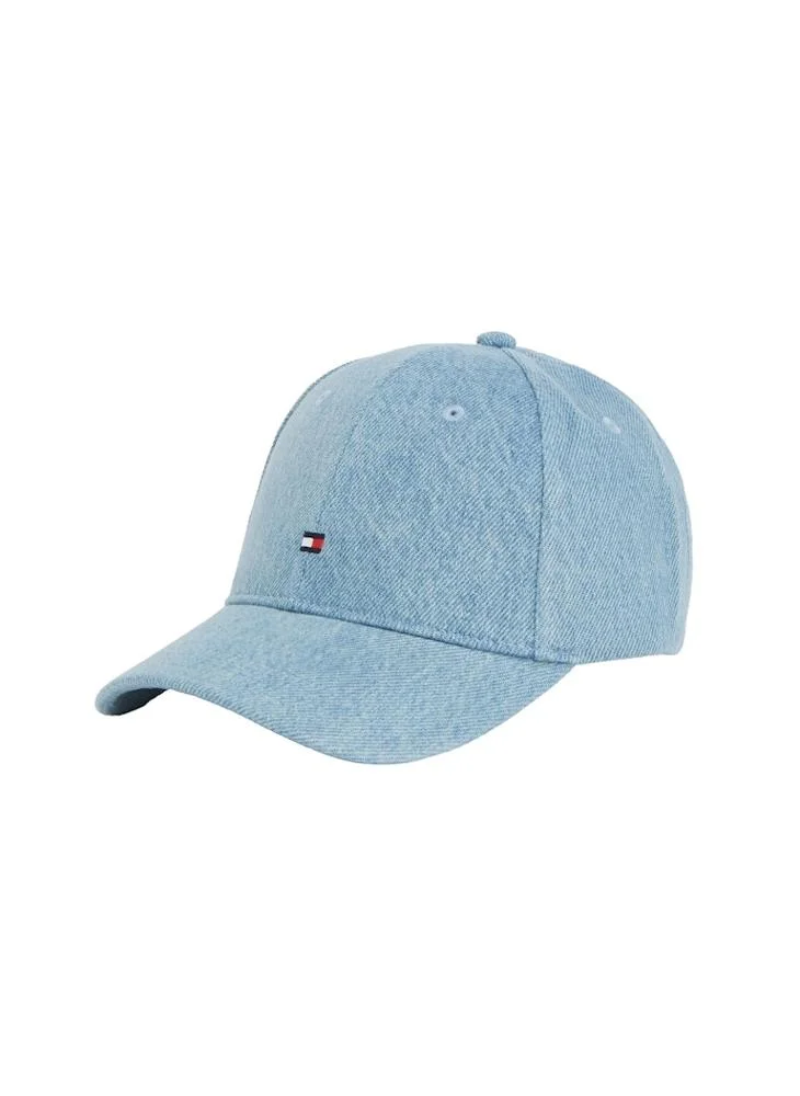 TOMMY HILFIGER Kids Logo Peak Curved Denim Cap