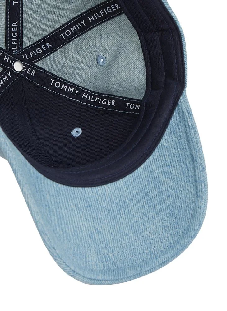 TOMMY HILFIGER Kids Logo Peak Curved Denim Cap