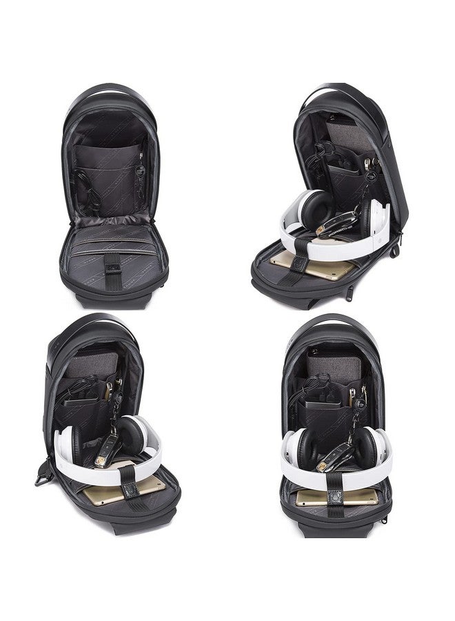 BANGE Water Resistant TPU Unisex Travel Crossbody Sling Bag Chest Pack with USB charging (Grey) - Image 4