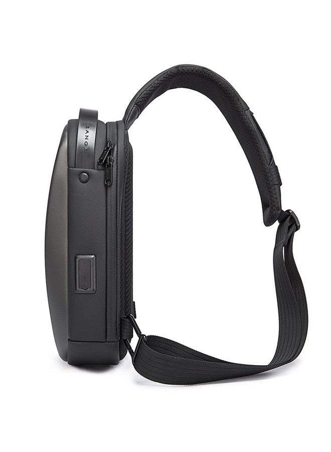 BANGE Water Resistant TPU Unisex Travel Crossbody Sling Bag Chest Pack with USB charging (Grey) - Image 3