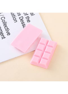 Generic Simulation Chocolate Model Valentine's Day Gift Decoration Chocolate Block Dessert Cake Display Window Photography Props-Color:Large Chocolate Block (Pink)-Specifications:5.8*3.5cm  - Image 1