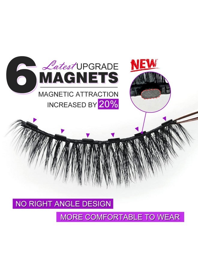 Royaomis 10 Pairs Cat-Eye Magnetic Lashes With Eyeliner Natural Looking, 3D Magnetic Eyelashes Natural Look With Eyeliner, Fake Eyelashes Magnetic, Eye Lashes Pack Natural Magnetic Eyelashes - Image 2