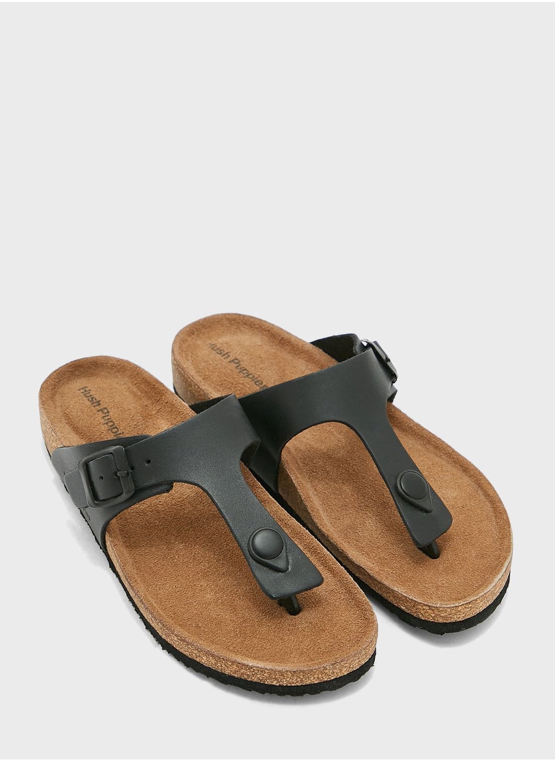 Buy Hush Puppies Black Casual T Strap Sandals for Women in Kuwait