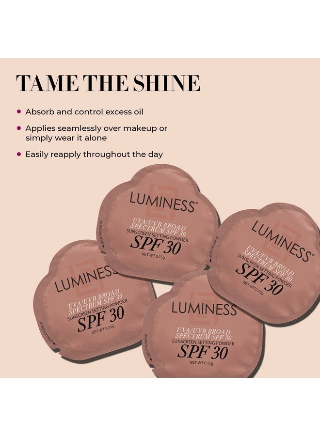 LUMINESS Sunscreen Setting Powder Packets Spf 30 18 Pack Uvauvb Broad Spectrum Protection Nongreasy & Nonirritating For All Skin Types Travelfriendly Singleuse & Portable Packets - Image 4