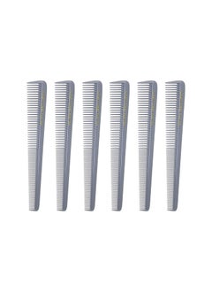 Allegro Combs Allegro Tapered Hair Combs  6 Pcs Barber  Hairstylist Combs for Men  Women Made in USA Gray 