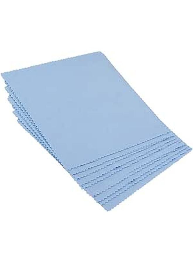 Blue Microfiber Cleaning Cloths 80 Pack for Glasses Lenses Screens Jewelry and Electronics - Image 1