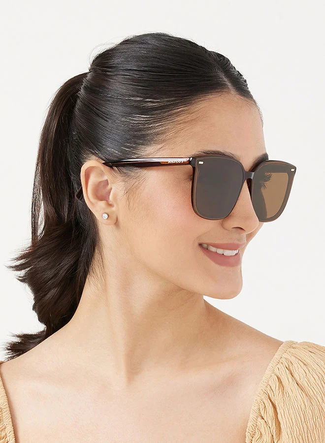 30 سندايز 30Sundays ATHENA,Women Sunglasses, Square Sunglasses, UV Protection: UV400 (Brown,Brown)